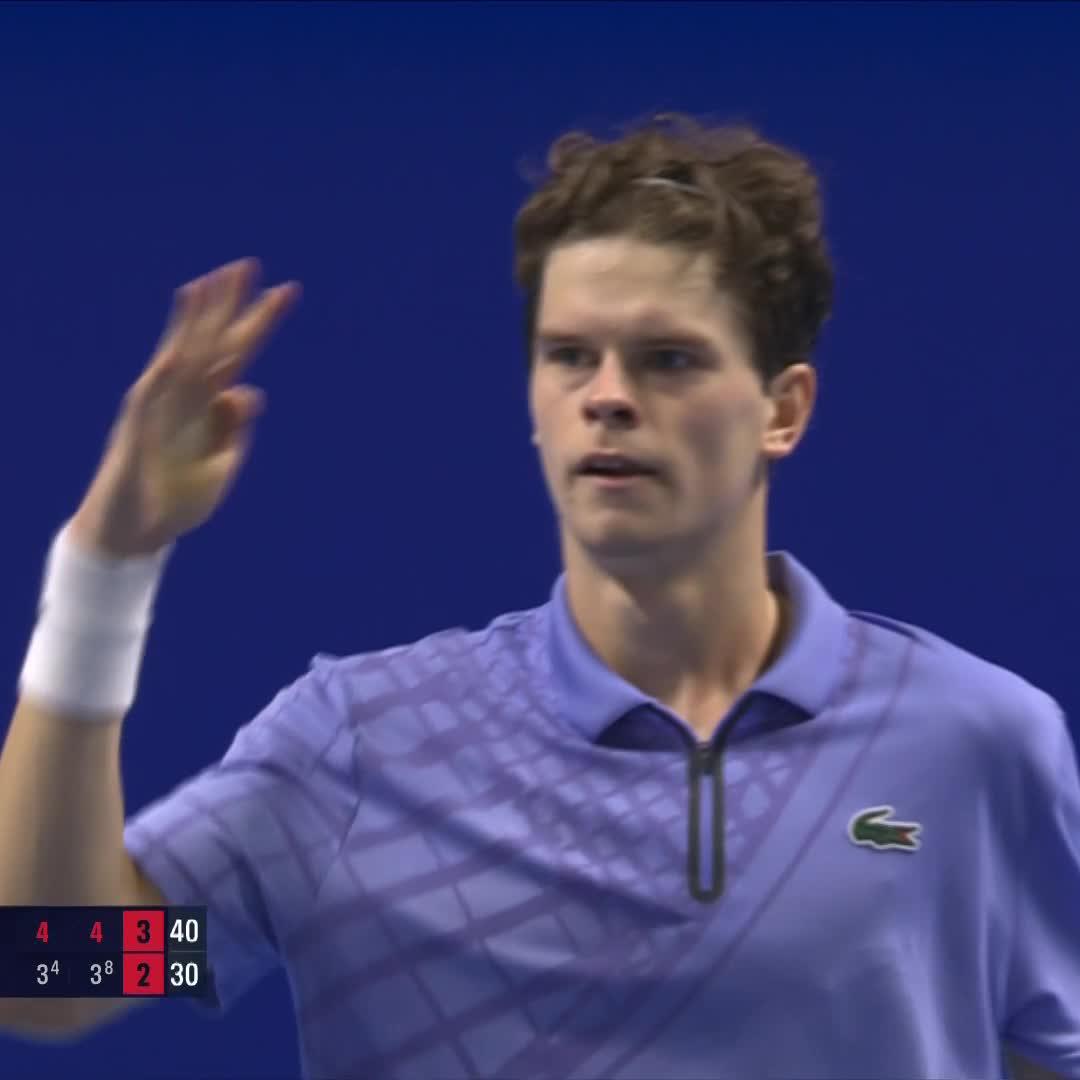 Finals bound 🫡 Alexander Blockx defeats Nicolai Budkov Kjaer in straight sets to book his place in Sunday's title match ✅ Next Gen ATP Finals #NextGenATPFinals