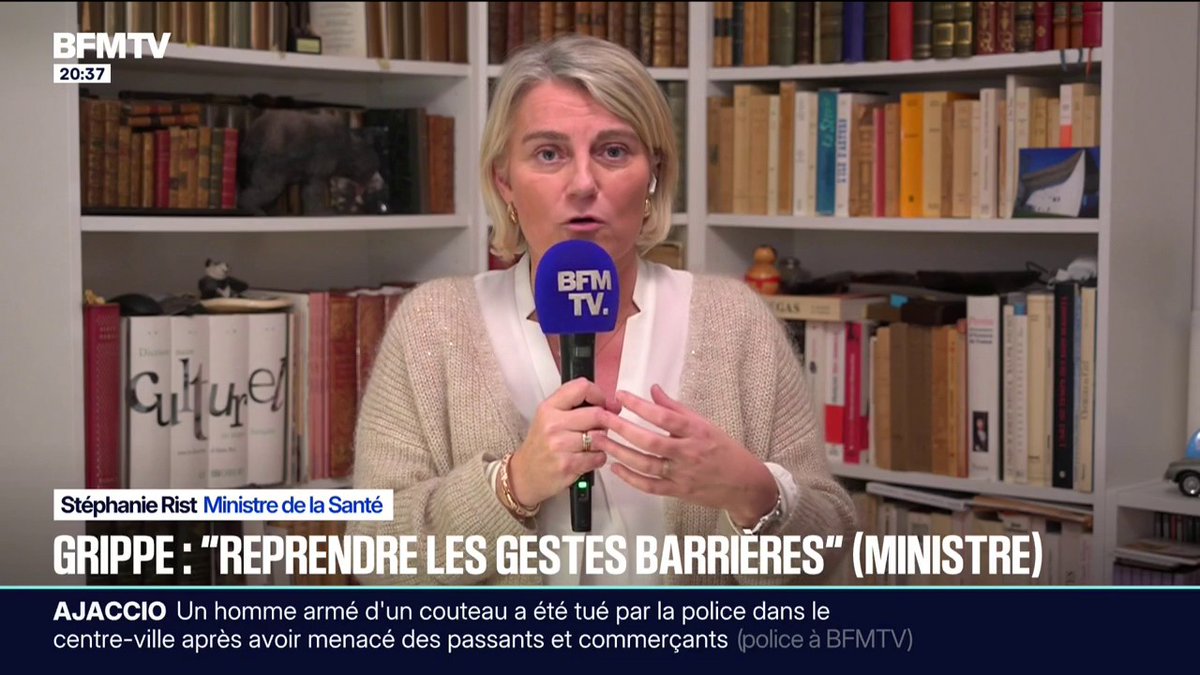 Épidémie de grippe: "Il faut reprendre les gestes barrières", déclare Stéphanie Rist, ministre de la Santé