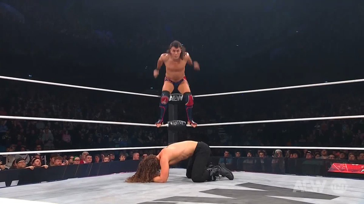 .Jack Perry bites Speedball Mike Bailey's toes to help him get the win! Watch #AEWCollision on TNT & HBO Max