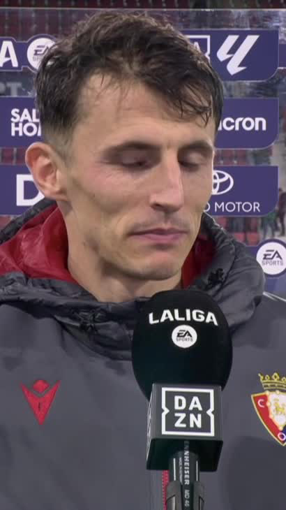 Ante Budimir es PURO OSASUNA ❤️ De ser el héroe de la victoria... a hacer autocrítica ante el difícil inicio rojillo 👏🏻 #LALIGAenDAZN ⚽️