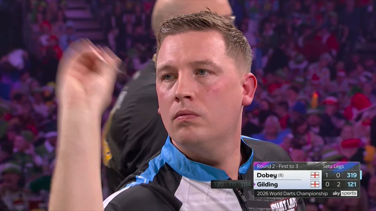 GILDING LEVELS! Andrew Gilding storms to set two in straight legs to level this tie! 📺 #WCDarts | R2