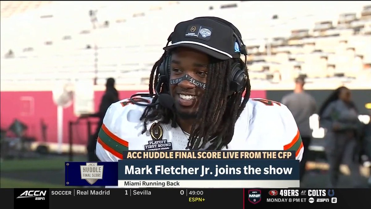 “I saw his head going down and I immediately had to go to him.” Mark Fletcher Jr. lifted up Malachi Toney when he needed it most. W teammate 🙌 ❤️ Miami Hurricanes Football