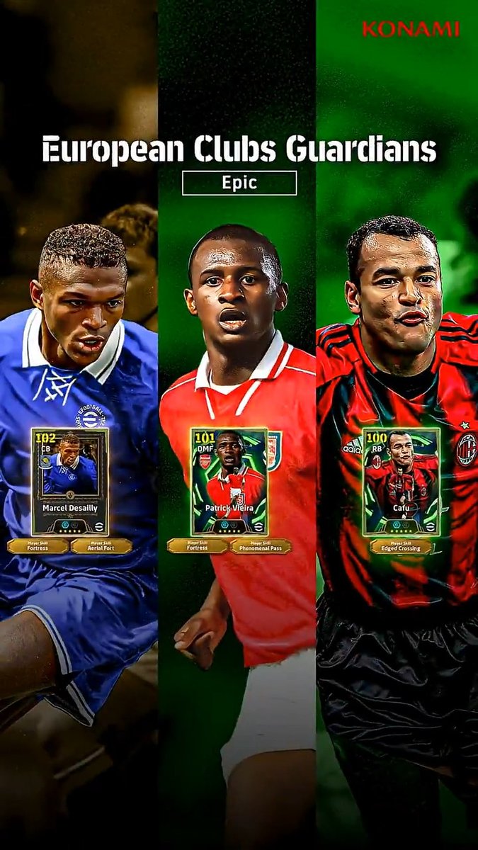 Epic : European Clubs Guardians Trailer 🌍📽️ 🇫🇷 Marcel Desailly 🇫🇷 Patrick Vieira 🇧🇷 Cafu #eFootball2026 | #eFootballHUB