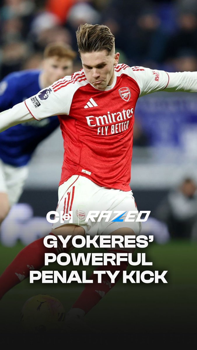 Viktor Gyokeres’ rocket penalty captured by the Arsenal away fans. 🚀