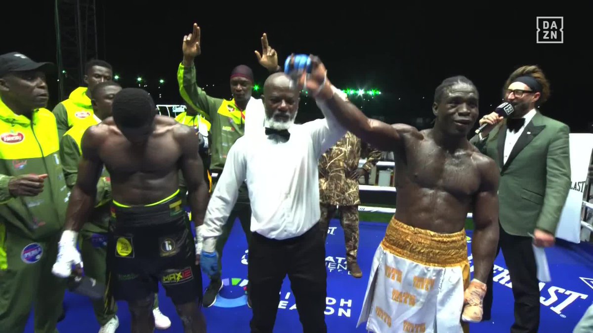 Jonathan Tetteh is the NEW WBA Africa Light Heavyweight Champion! 🏆🥊🌍 #RichardsAzeez | Live NOW on DAZN ▪️