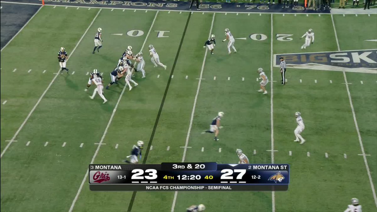 MONTANA STATE WITH AN 87-YARD TOUCHDOWN ON 3RD-AND-20‼️