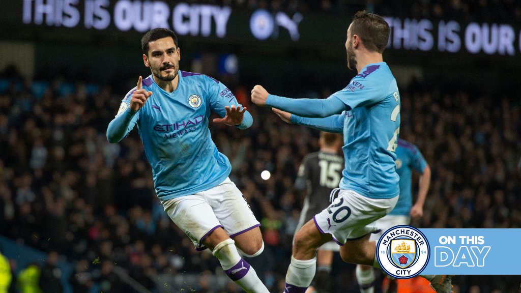 #OnThisDay: #ManCity 3-1 Leicester [2019] ⚽️ [30'] Riyad Riyad Mahrez ⚽️ [43' P] Ilkay Gündogan ⚽️ [69'] Gabriel Jesus - ⚽️ [22'] Jamie Vardy
