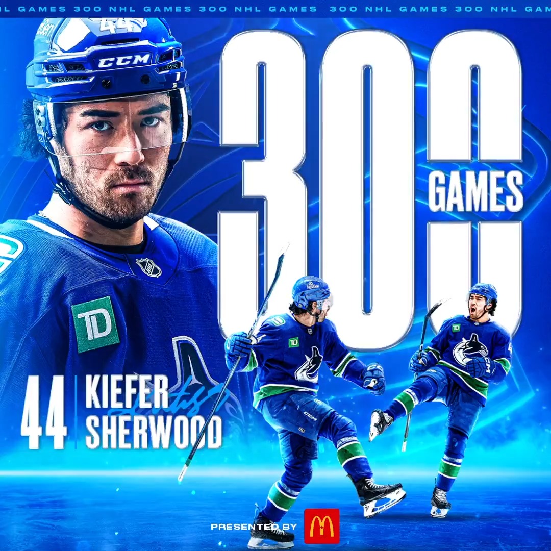 300 games under his belt. Congrats Woody! #Canucks | McDonald's 🇨🇦