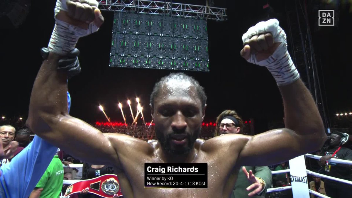 Craig Richards caps off an incredible night in Accra, Ghana 🇬🇭 #RichardsAzeez | Live on DAZN ▪️