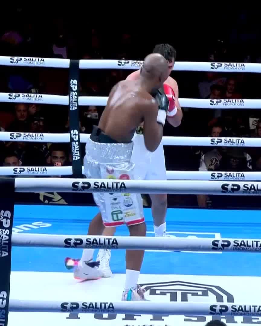 TONY HARRISON with a finishing body shot! #CurryScott2 | LIVE NOW on DAZN