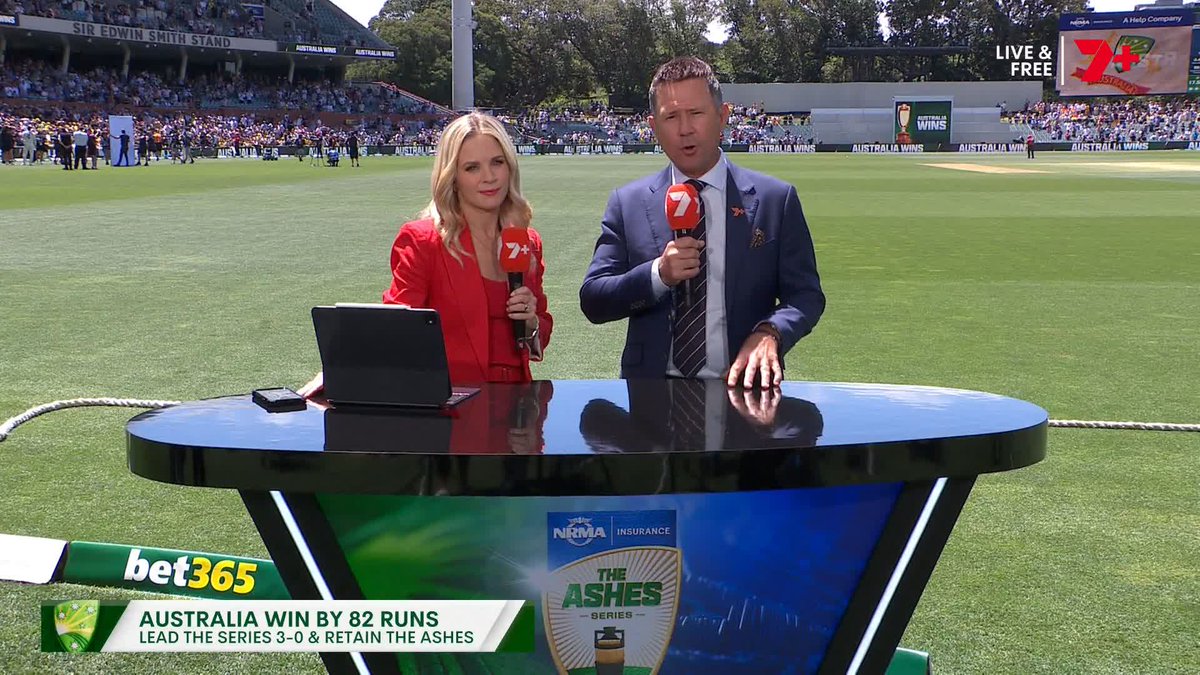 "(England) have been very disappointing, I must admit. I thought this would be a close series, I tipped Australia to win the series 3-2. "But so far they just haven't turned up to play the brand of cricket that's good enough to win an #Ashes series." - Ricky Ponting