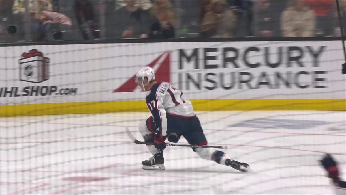 MASON MARCHMENT‼️ He's on the board in his Columbus Blue Jackets debut!