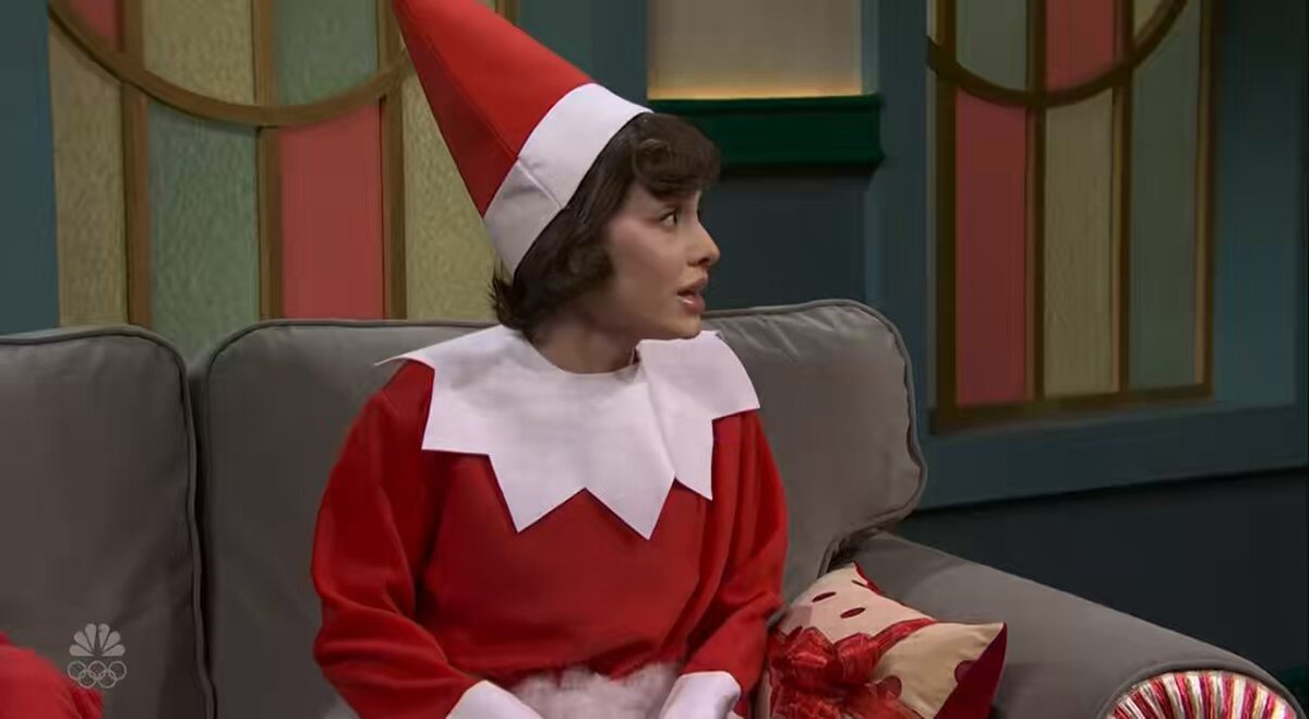 Ariana Grande plays an elf on Saturday Night Live.