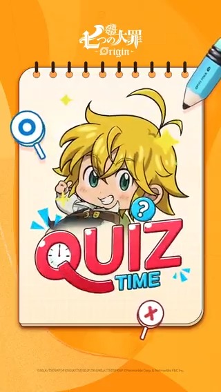 『七つの大罪：Origin』クイズタイム🔎🤔 頭脳フル回転🧠 ナナオリクイズに挑戦！ 正解が分かった方は コメントで教えて下さい！ #ナナオリ #七つの大罪 #オリジン #7dsorigin #ミニゲーム #クイズ