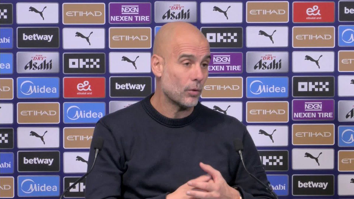 "We will be there" 🔥 Pep Guardiola praises Man City's 'spirit' this season and is confident of his side keeping up the fight with Arsenal in the title race 🔵