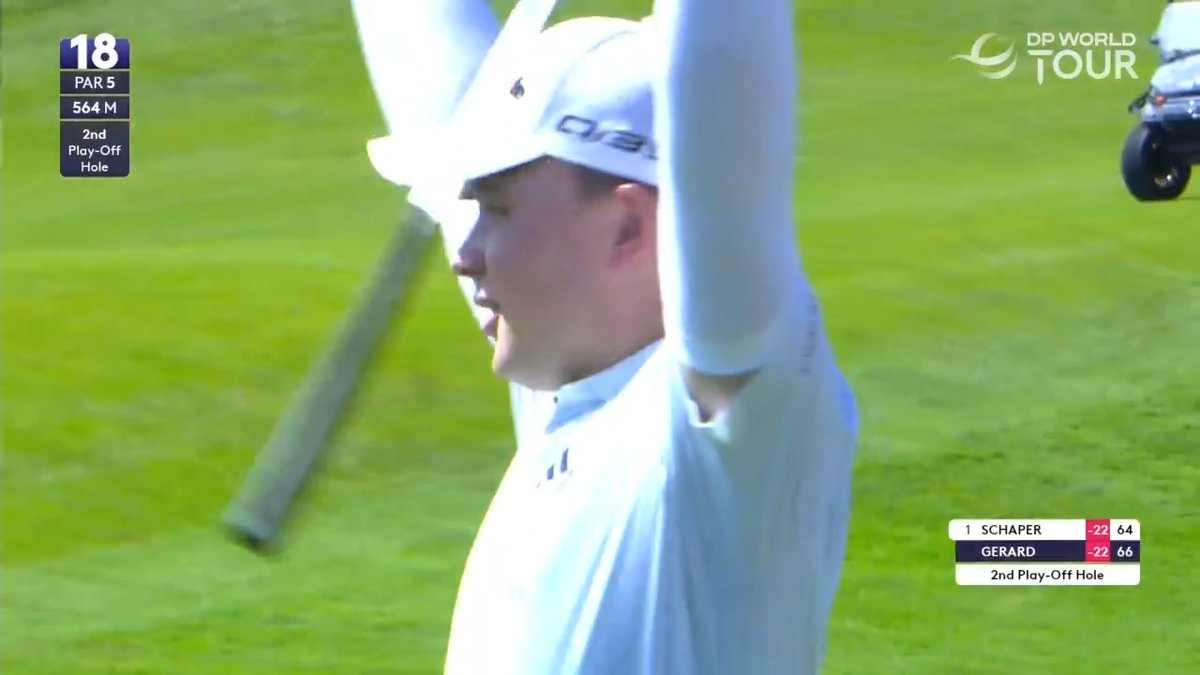 24 year old South African, Jayden Schaper, shoots rounds of 69, 69, 64 and 64 to win the Mauritius Open with a hole out eagle on the 2nd playoff hole. In his last 3 starts he’s finished 2nd, win, win. What a way to end the season 👏 🇿🇦
