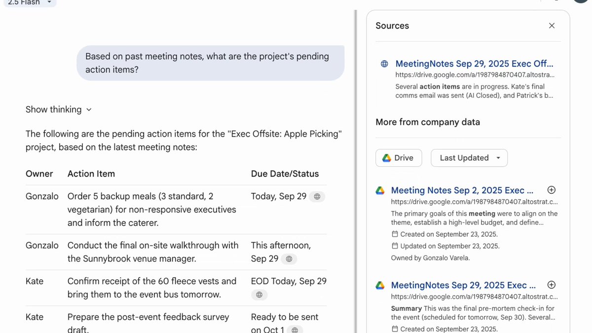 One search—across all your apps—with #GeminiEnterprise. Simply ask questions about your work to get specific, actionable answers you need from your meetings, docs, and projects without having to hunt for information →