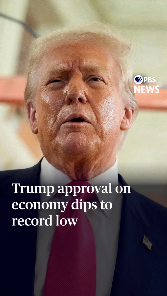 Americans are not happy with how President Donald Trump is handling the economy right now. That’s according to a new PBS News/NPR/Marist poll, in which 57% of Americans said they disapproved of Trump’s economic approach. Only 36% approved. That’s the lowest this poll has found across both of his terms in office. The dissatisfaction is likely a factor in his overall approval rating; 38% of those polled approved of the job he’s doing. Seventy percent of Americans see the cost of living in their area as unaffordable, according to the poll. Thirty percent say it is affordable, a huge drop from the 55 percent of Americans who felt that way in June. Here's a closer look at what else the poll found.