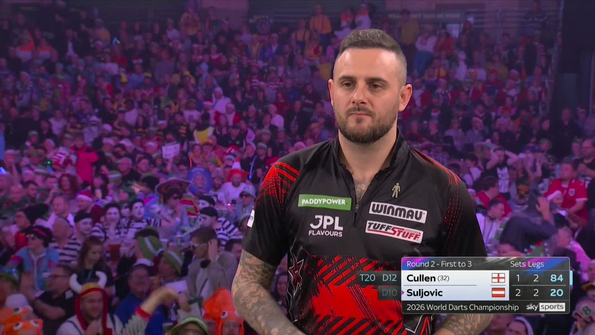 SULJOVIC SEES OFF CULLEN IN TENSE AFFAIR! Joe Cullen is not happy one bit there, but Suljovic cares not as he books his place in Round Three with a 3-1 win 🇦🇹 📺 #WCDarts | R2
