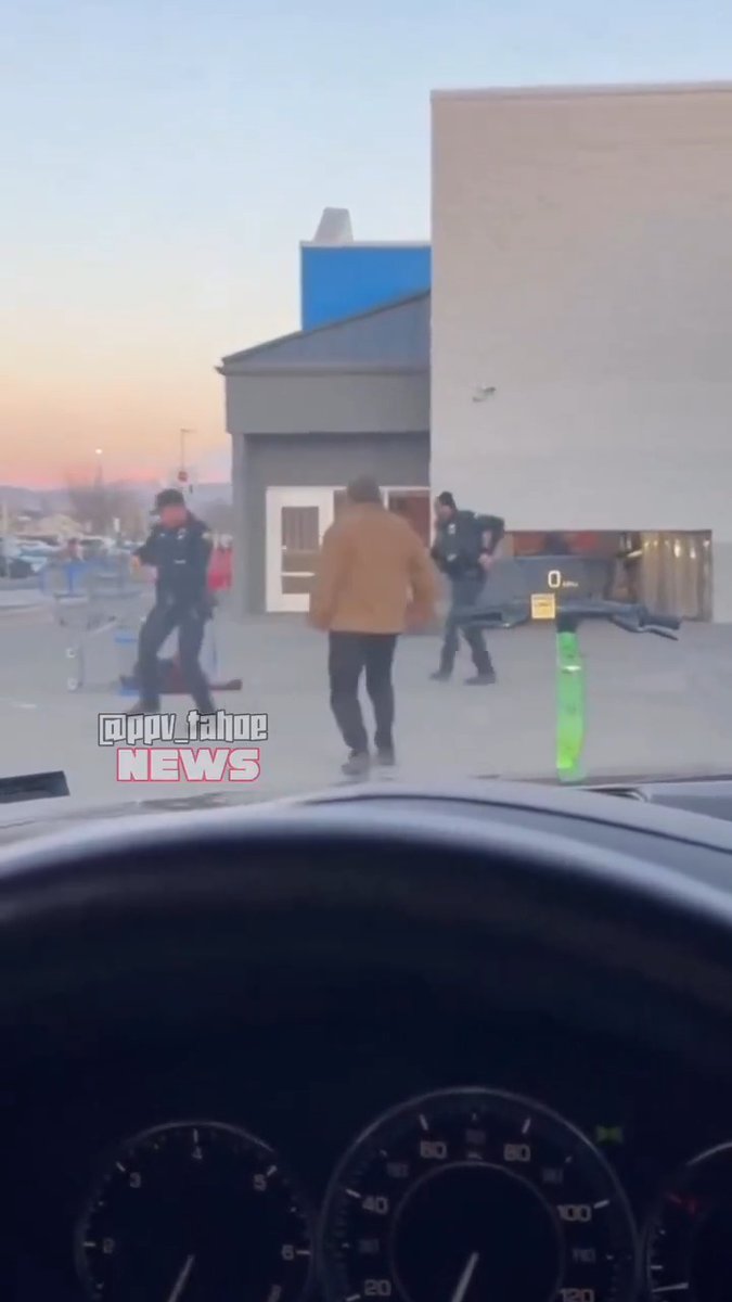 Grand Junction Colorado police responded to a call about a man acting aggressively and threatening people at Walmart. The 38 year old man, Bobby McCarley, fights the two officers but doesn't run. He's eventually tased (tasers don't always work with winter clothing as seen here) and arrested. He was charged with two counts of second-degree assault on a peace officer, resisting arrest, obstructing a peace officer, second-degree burglary of a retailer, theft and menacing. Shop accordingly... #CityLife #police #walmart #PeopleOfWalmart #crime #fight #shopping #cops #GrandJunction #colorado #urban #democrats