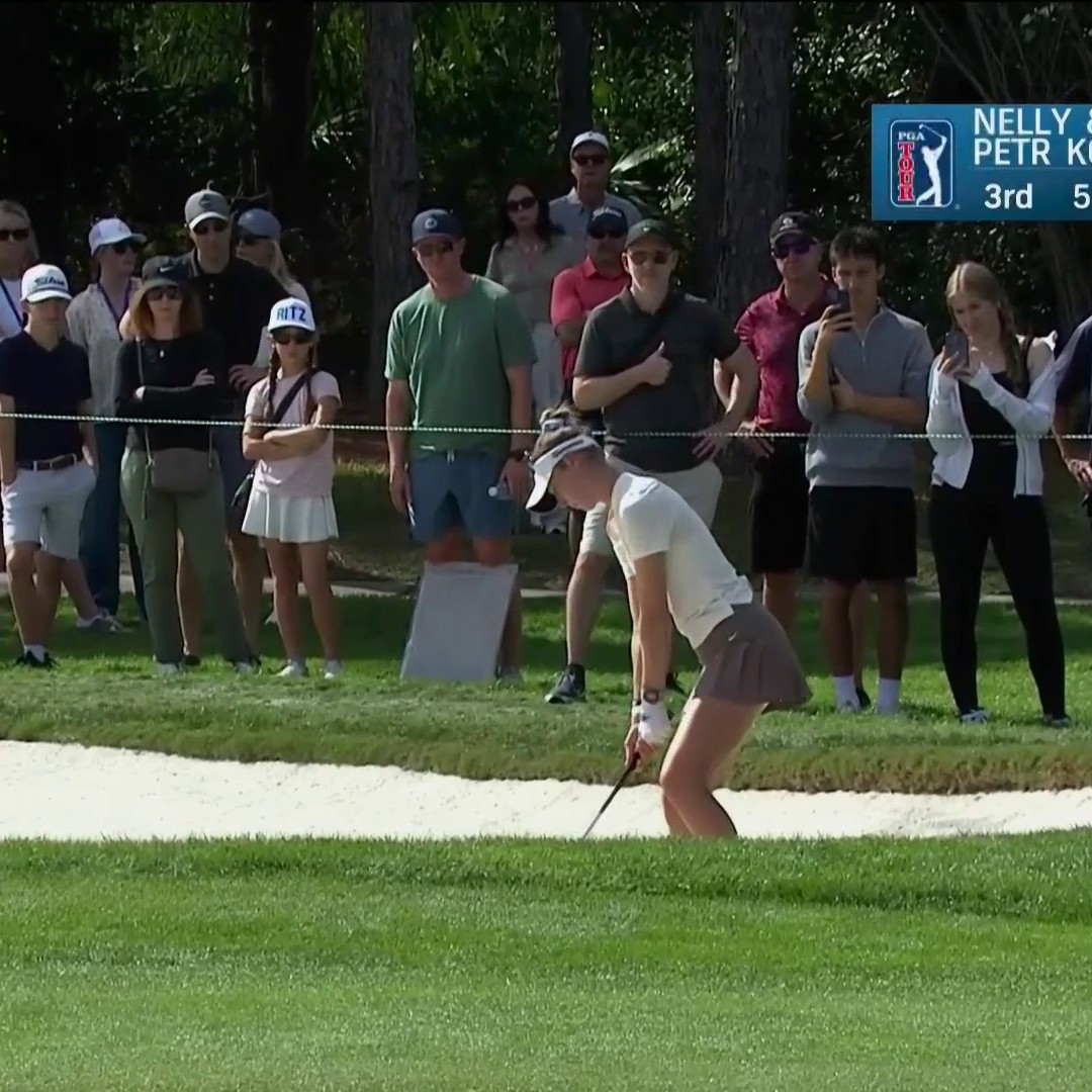 Perfection! Nelly Korda holes out for eagle at the PNC Championship. #TP5x #TeamTaylorMade