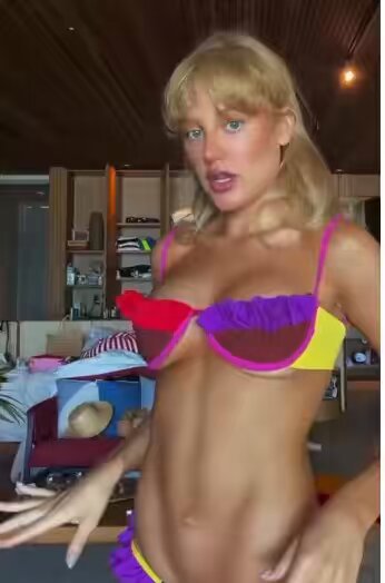 🚨VEJA: Malu Borges mostra como está a sua barriga no quarto mês de gestação.