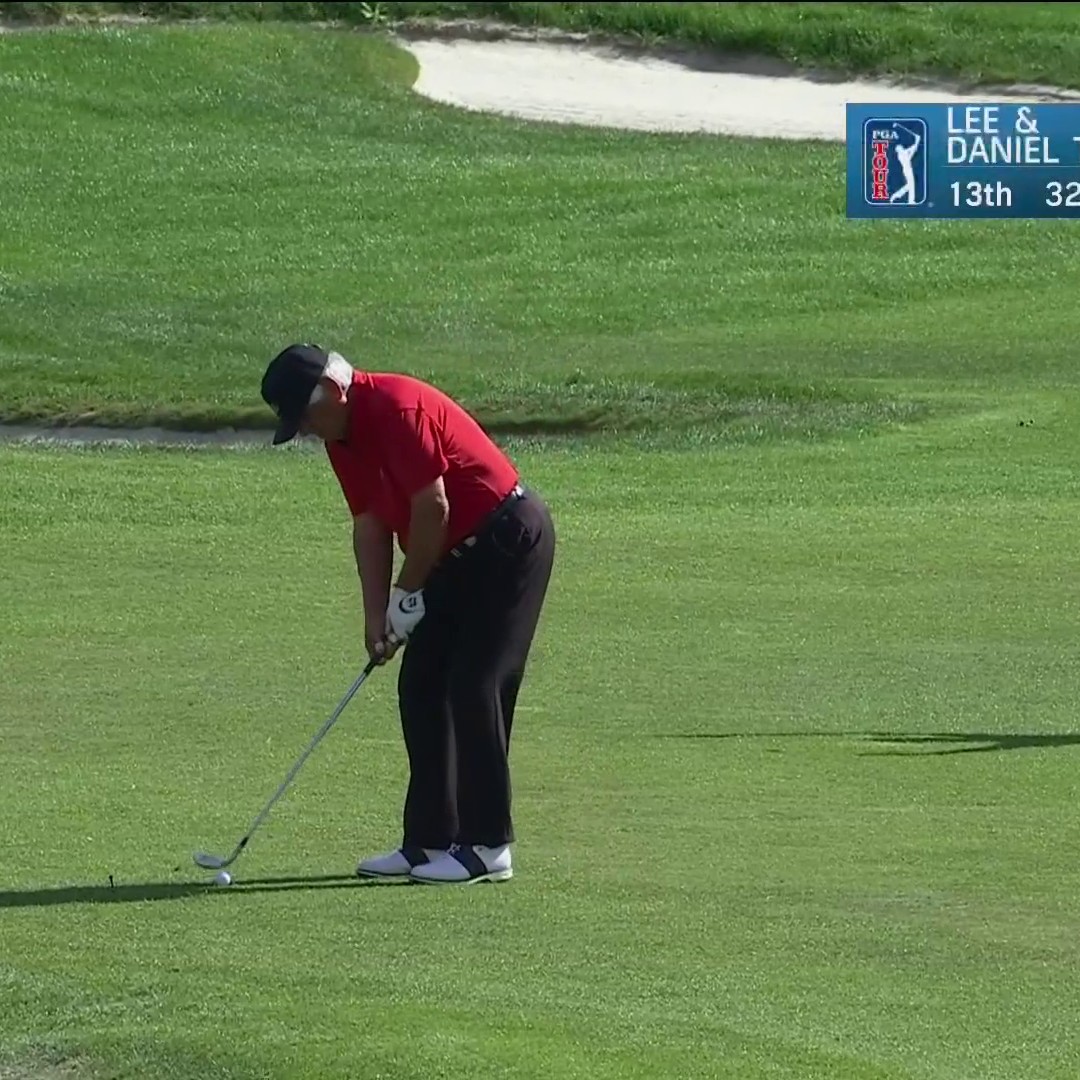 86 year old Lee Trevino holes out during the final round of the PNC Championship 🔥🦅
