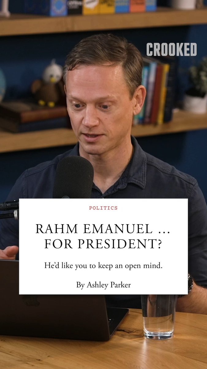 Rahm Emanuel is not NOT running for President.