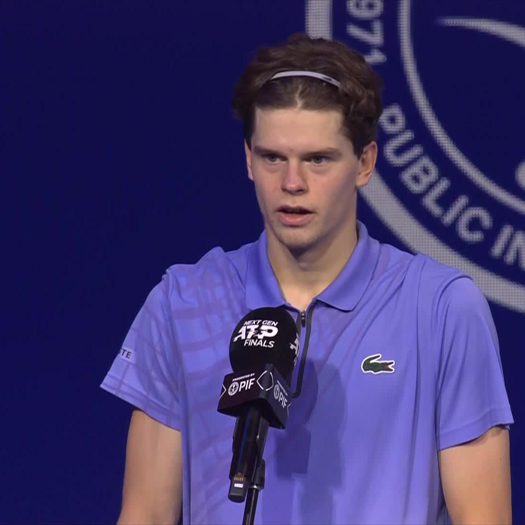 Gracious in defeat 👏 Congrats on a brilliant week, Alexander Blockx! Next Gen ATP Finals #NextGenATPFinals