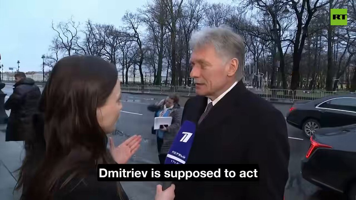 Special Envoy Dmitriev sent to Miami to check what US and Europe are working on for Ukraine peace — Kremlin Spox Peskov No messages from Putin passed to Washington