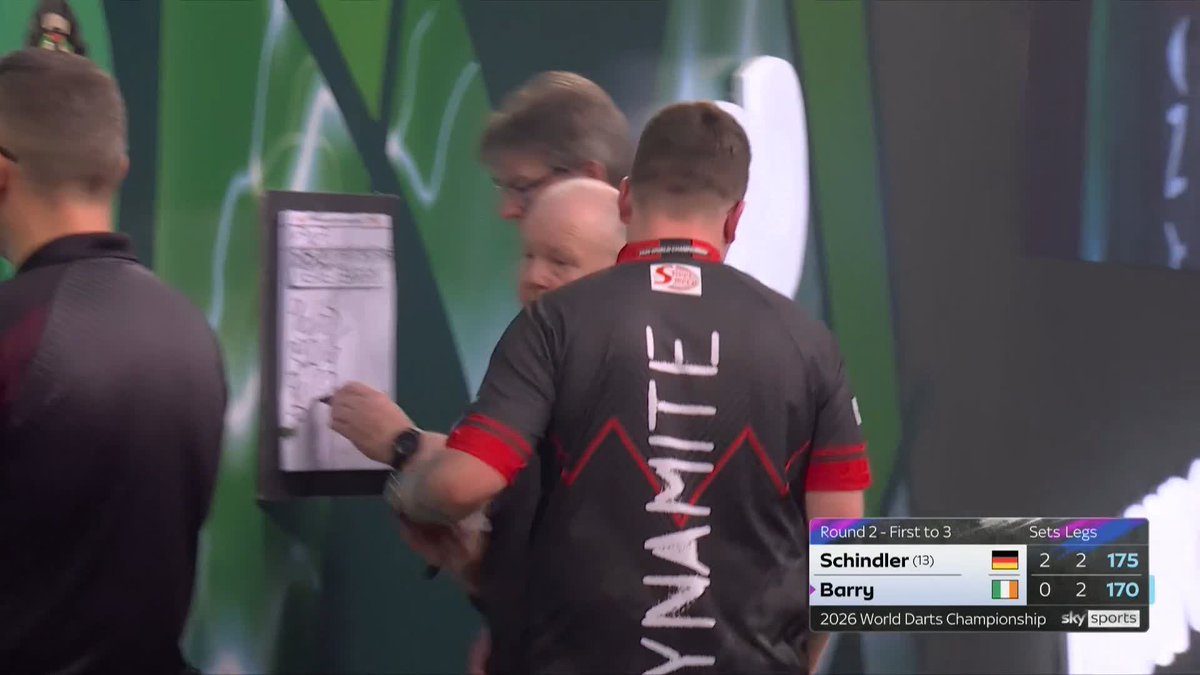 SCHINDLER IN STRAIGHT SETS! Keane Barry will be kicking himself, as Martin Schindler wins every set 3-2 to secure a 3-0 win! 📺 #WCDarts | R2
