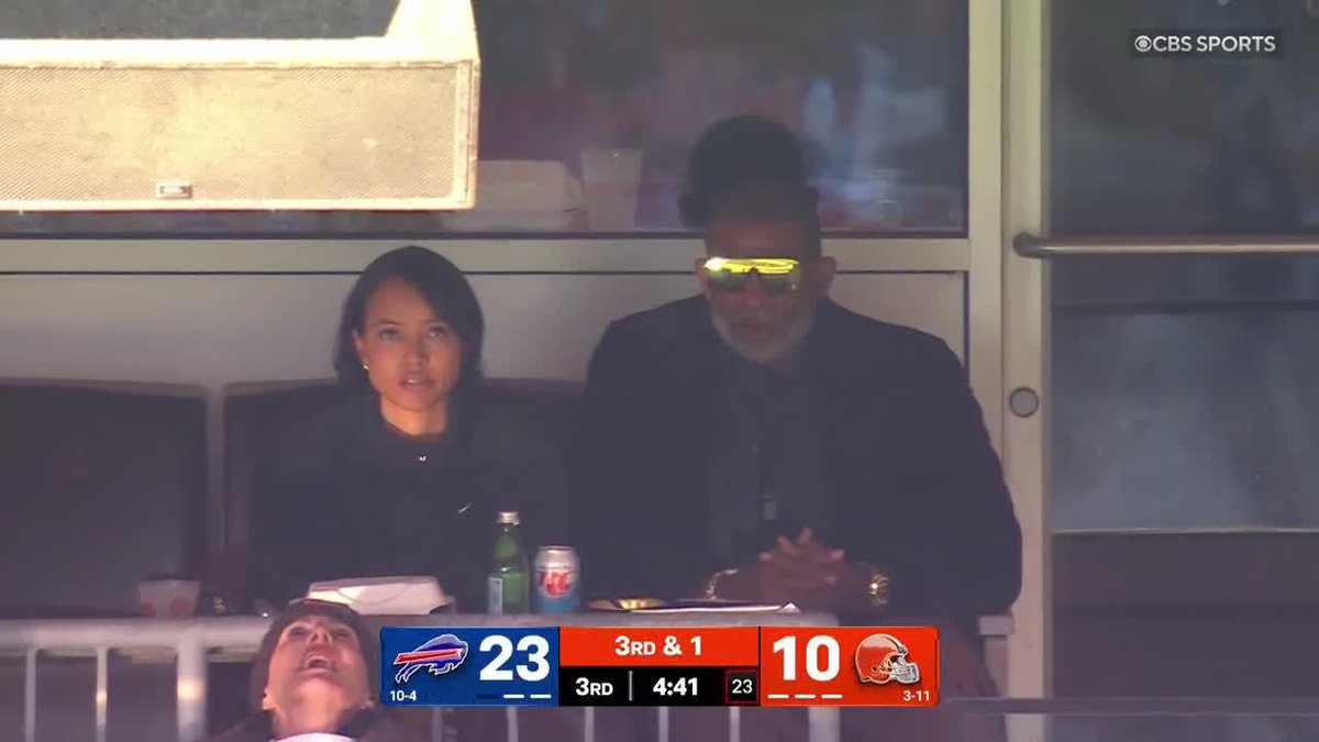 Coach Prime and Karrueche Tran at the Browns game together❤️