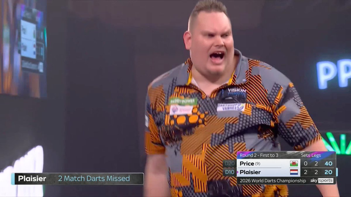 PLAISIER KNOCKS OUT PRICE 😳 Gerwyn Price is OUT ❌ What an incredible performance from Wesley Plaisier, who delivers one of the greatest shocks of the tournament so far to WHITEWASH Price! 📺 #WCDarts | R2