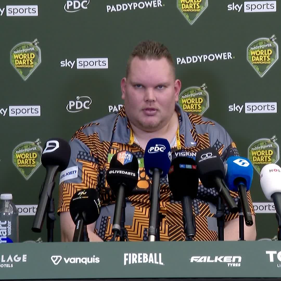 🗣️ "This is by far my biggest win ever!" Wesley Plaisier describes his emotions after knocking out Gerwyn Price with a straight-sets victory 🌟 #WCDarts