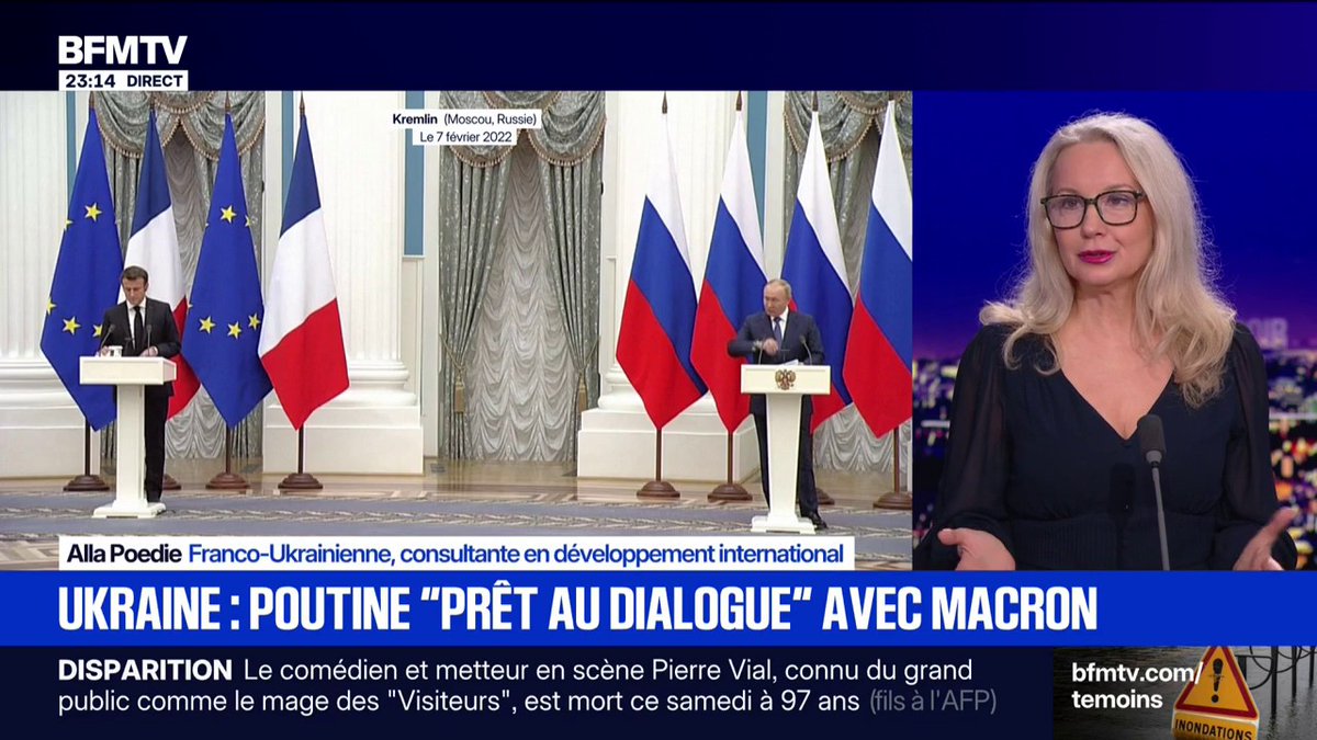 Vladimir Poutine-Emmanuel Macron: "Je regrette beaucoup qu'Emmanuel Macron se mette dans cette position d'infériorité", explique Alla Poedie, consultante en développement international