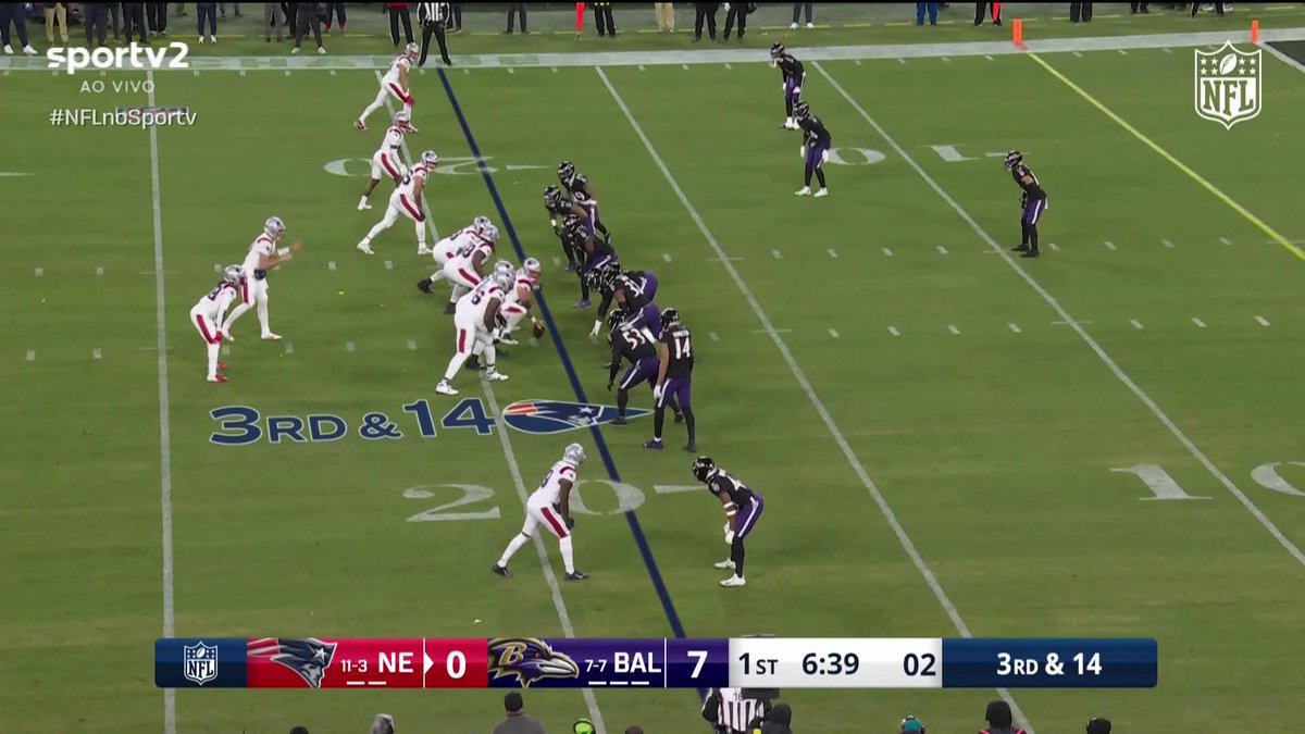DRAKE MAYE INTERCEPTADO! Marlon Humphery forçando turnover em Baltimore! 📺: #NExBAL ao vivo no SporTV2 e NFL Game Pass | #NFLnoSPORTV