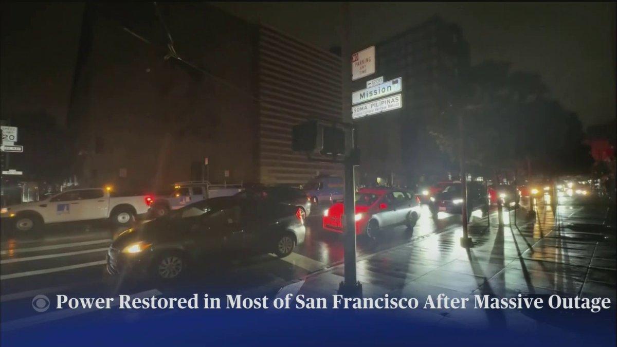 Power has been restored for most of the people in San Francisco who were impacted by a massive power outage that left more than 130,000 customers in the dark on Saturday. PG&E blamed the outages on a fire at one of its substations.