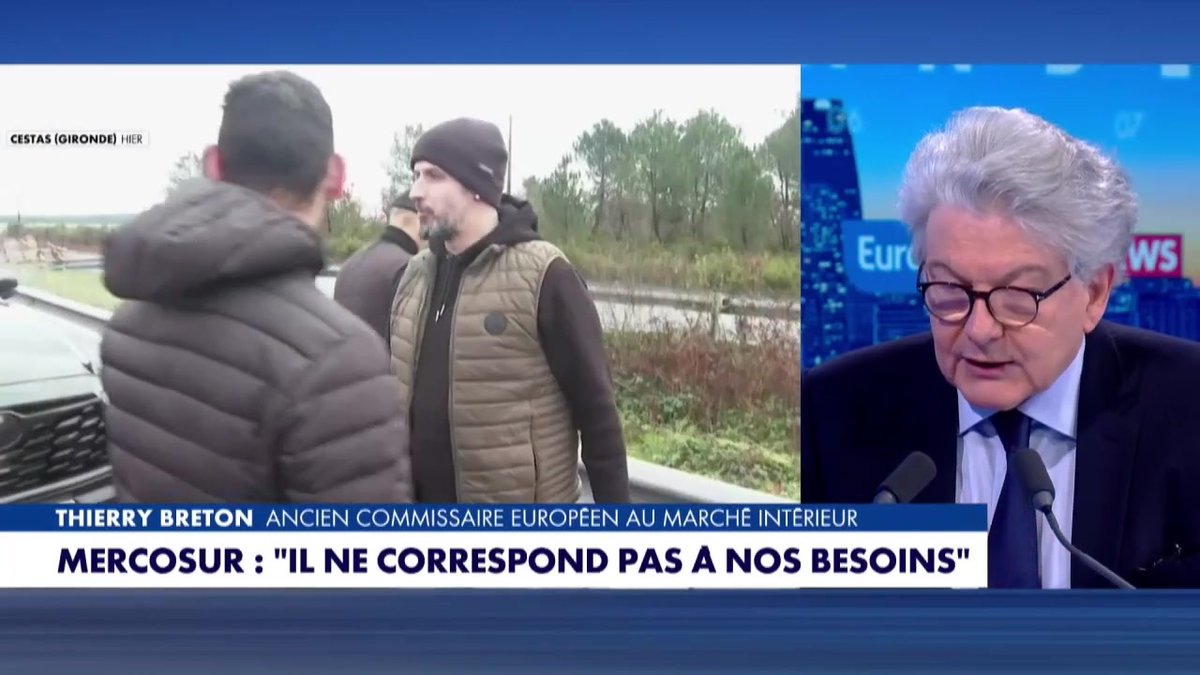 "On a besoin d'un couple franco-allemand car nous sommes entourés d'empires qui veulent nous plumer contrairement à l'Allemagne qui est européenne" défend Thierry Breton #LaGrandeInterview #Europe1