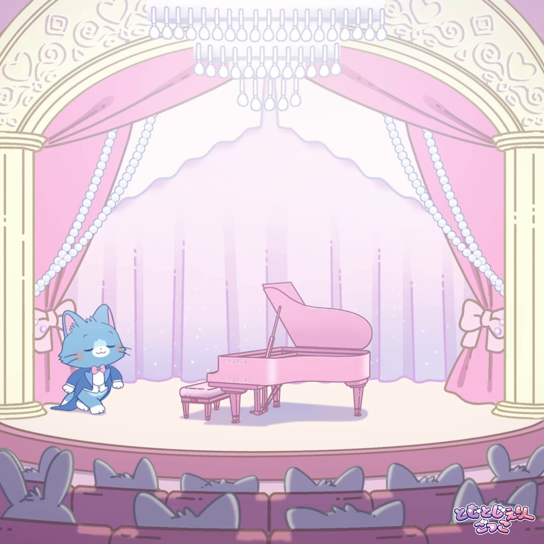 🆕#とむじぇりごっこ 最新話公開🎹🎶 とむの得意なピアノのコンサートが開かれています🎶 とぅーつが見守る中、じぇりーとたふぃーも乱入？！ #とむとじぇりーごっこ については👇 過去動画は👇 #トムジェリ85周年 #トムとジェリー #トムジェリ