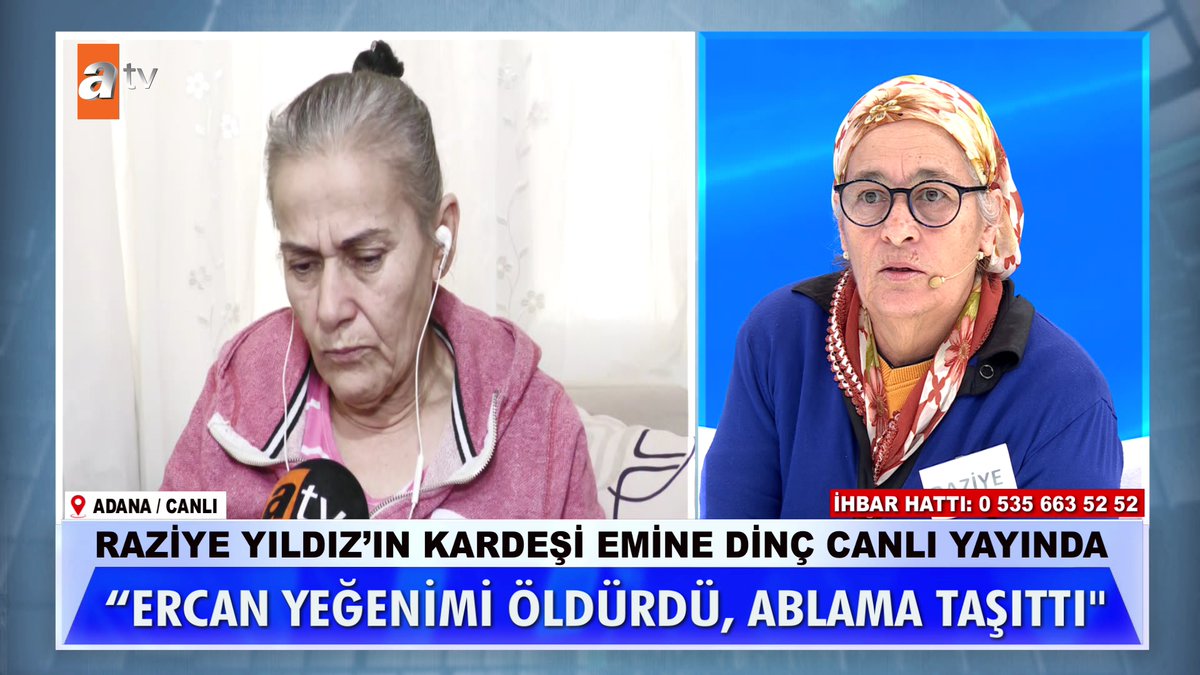 Raziye Yıldız'ın kardeşi Emine Dinç canlı yayında! "Ercan yeğenimi öldürdü, ablama taşıttı" #MügeAnlıİleTatlıSert #MügeAnlı atv