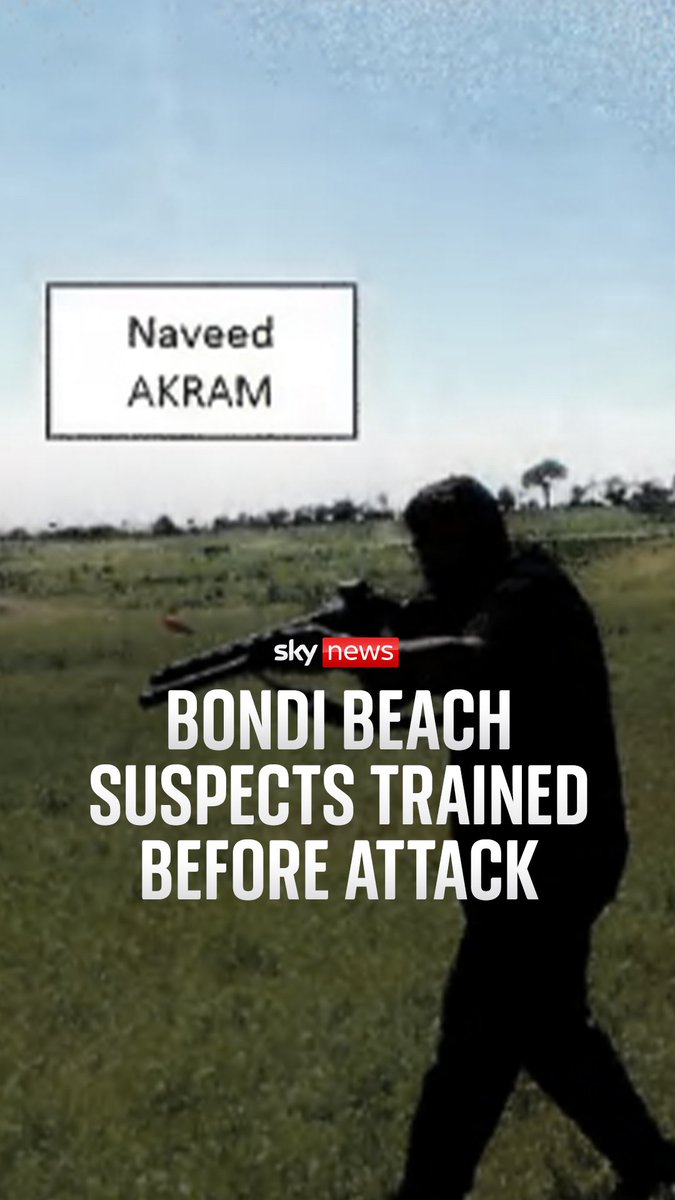 Naveed Akram, 24, suspected of killing 15 people during a shooting on Bondi Beach "conducted firearms training" with his father, Sajid Akram, before the attack on a Jewish event, Australian police have said. Nicole Johnston explains ⬇️