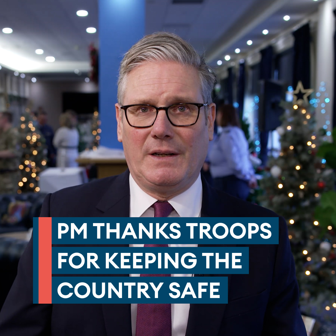 "We rely on what you do"🗣️ The Prime Minister has thanked the Armed Forces for everything they do, praising the "driving sense of purpose" that keeps the country safe Sir Keir Starmer emphasised his appreciation for their sacrifice and commitment