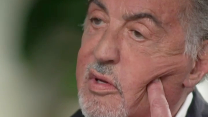 After complications during his birth, @kencen honoree Sylvester Stallone was left with a severed nerve, which led to an extremely deep voice and droop in his face — and he told Gayle King that people used to make fun of him for it.