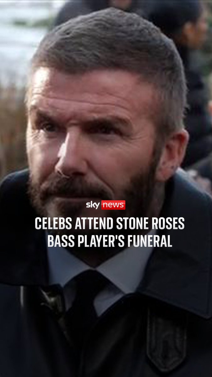 Famous faces like Liam Gallagher and David Beckham are among the mourners attending the funeral of Stone Roses bass player, Gary "Mani" Mounfield. Read more: