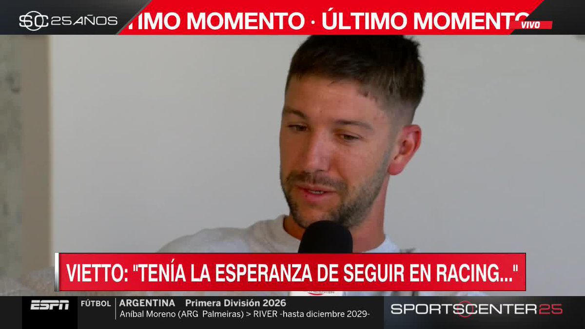 "CUANDO A MÍ ME DICEN LA NOTICIA ESTOY CON MI HIJO JUGANDO EN EL SALÓN DE CASA Y SE PUSO A CANTAR VAMOS, VAMOS LA ACADÉ" 🥹 🎙️ LUCHO VIETTO en ESPN.