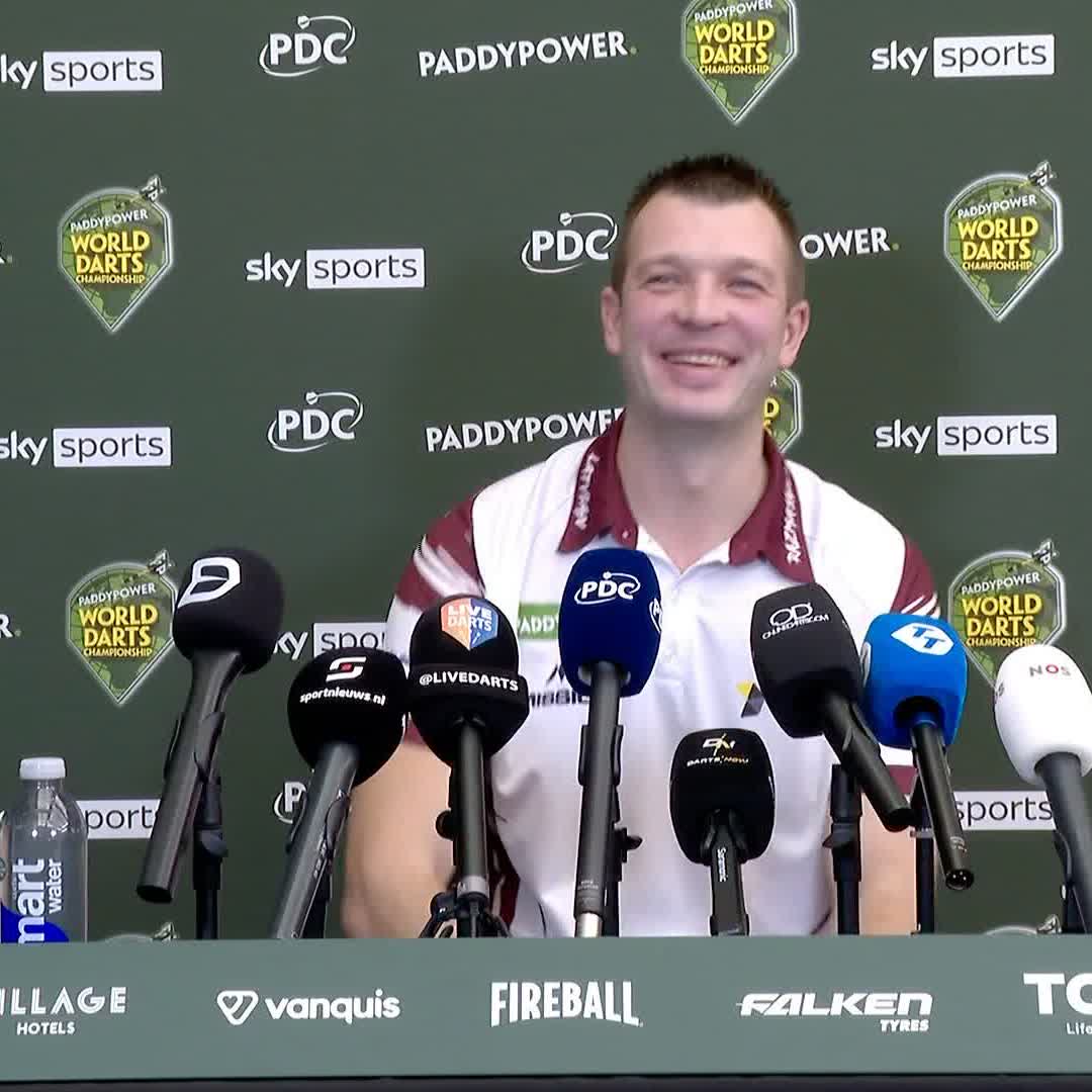 🗣️ "That was the best performance for me on this stage" Madars Razma reflects on his 3-1 win against Darren Beveridge and considers it his best display to date at Alexandra Palace. #WCDarts