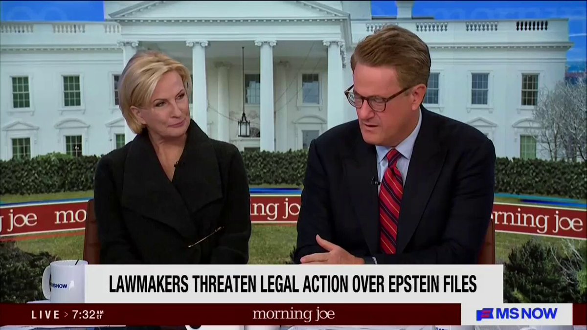 Joe Scarborough: "Donald Trump is not on Epstein's list. There's nothing in there that's really damning about Donald Trump or Bill Clinton. So one of the great mysteries all along in this is not what Donald Trump's hiding, it's why if he's not in these files -- which all the reporting says he's not -- why is he so obsessed on blocking access to the files?"