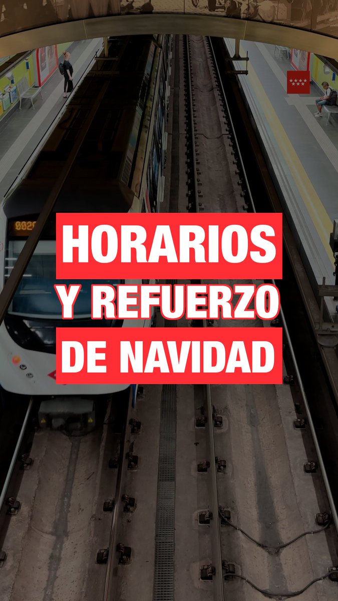 🎄 En Metro seguimos trabajando para acompañarte en estas fiestas. 💡 Recuerda: ✅️ 24/12 el servicio finaliza a las 22:00 horas. ✅️ 25/12 el servicio comienza a las 8:00 horas. ✅️ 31/12 horario habitual. ✅️ 1/01 el servicio comienza a las 7:00 horas. 🚇 Reforzamos el servicio en las líneas 1, 2, 3, 4, 5 y 10. #NavidadEnMetro #LlevamosLaNavidad