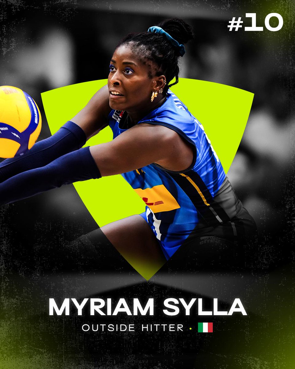 THE BEST OF 2025! #10 Myriam Sylla 🇮🇹 Power with purpose. Heart with impact. When the stakes are highest, Myriam Sylla is always there. A constant force among the world’s elite outside hitters, she earned her place in the #VNL2025 Dream Team as Best Outside Hitter, in yet another unforgettable chapter of Team Italy’s journey, later crowned world champions. 🏆✨ Relentless, expressive and fearless, Sylla continues to shine at the highest level for both the Italian national team and her club, blending physicality, experience and pure competitive fire. This is just the beginning of our Top 10 countdown. 🔥💙 ➡️ This ranking was crafted by the Volleyball World Social Media Team. 🏐 #Volleyball #Pallavolo
