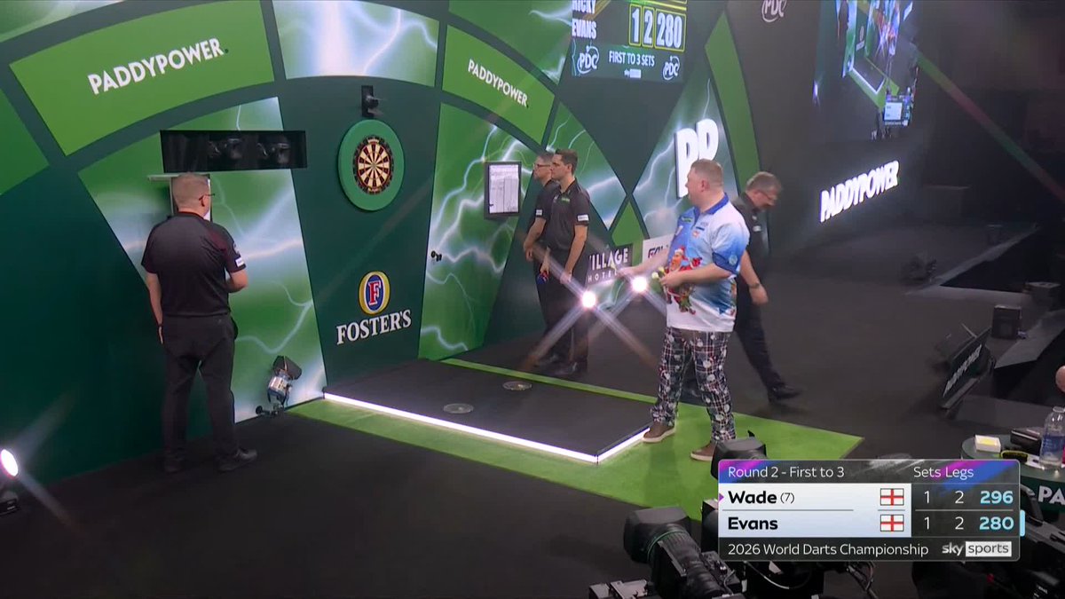 EVANS WIN SET THREE! Ricky Evans is on the brink of shocking James Wade here in Round Two! 📺 #WCDarts | R2